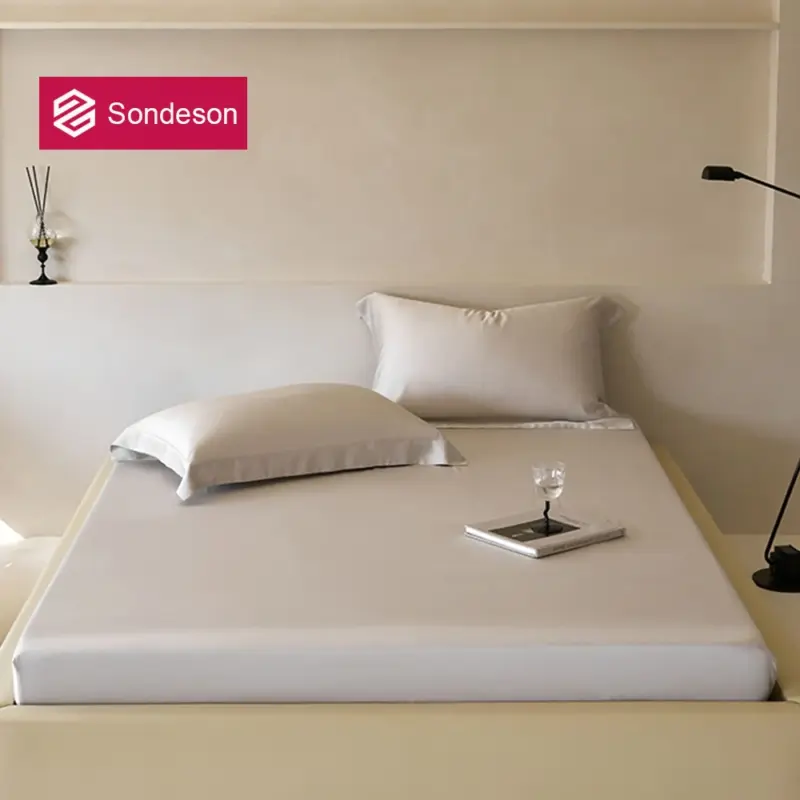 100% Pure Mulberry Silk Fitted Sheet Set - Queen/King Size Luxury Bedding for Healthy Skin & Hair