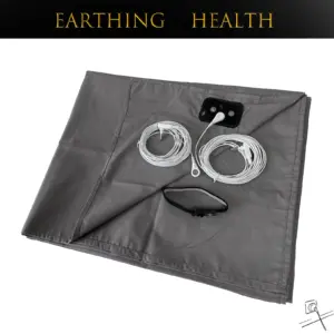 Silver Fiber Earthing Bed Sheet - 90x280cm Grounded Antistatic Cotton Blend for Better Sleep