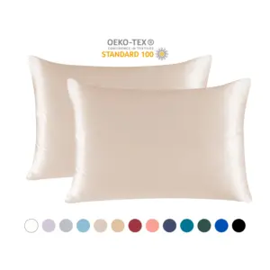 100% Mulberry Silk Pillowcase - Standard Size 22 Momme Luxury Bedding for Skin & Hair Care