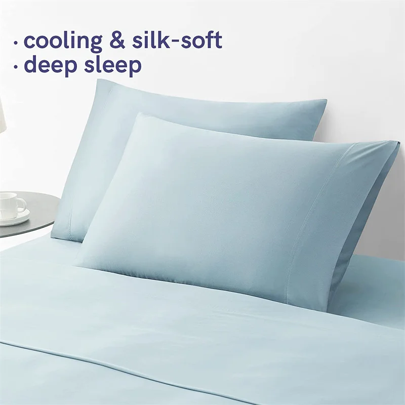 Bamboo fiber vegan silk alternative bedding set for eco-conscious consumers