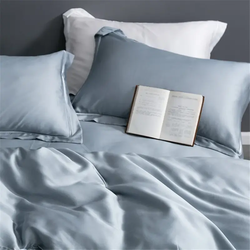 100% Mulberry Silk Bedding Set - 4-Piece Luxury Cooling Duvet Cover Set for Better Sleep - Image 5