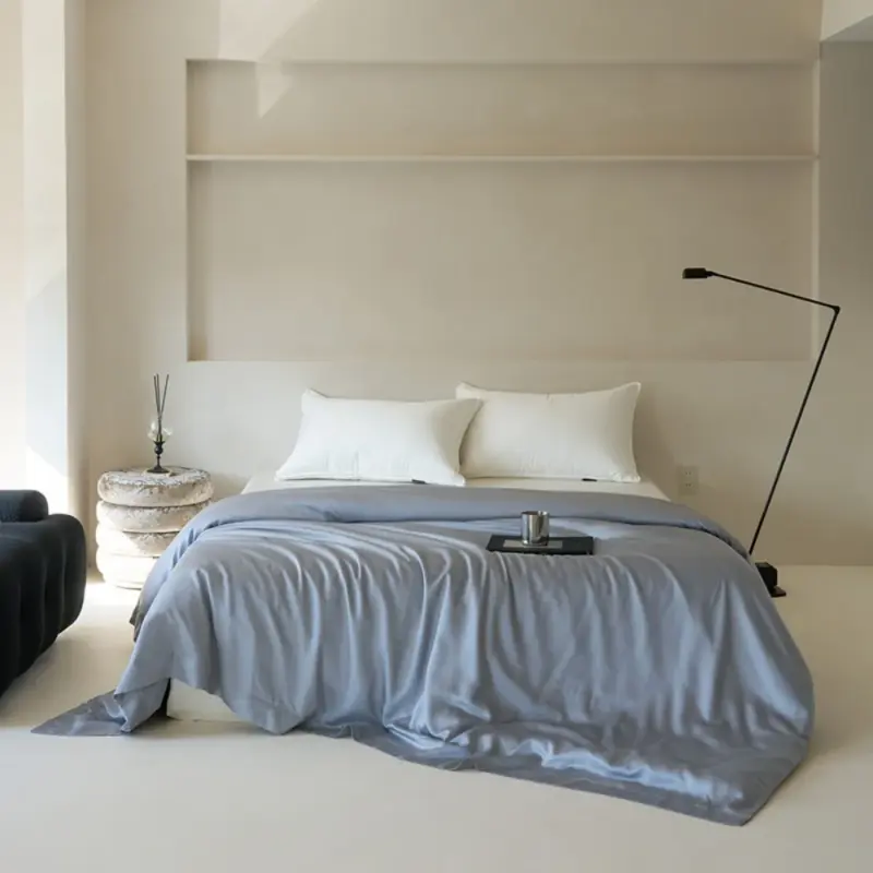100% Pure Silk Duvet Cover Set - Luxury White Bedding with Pillowcases for Healthy Skin - Image 11