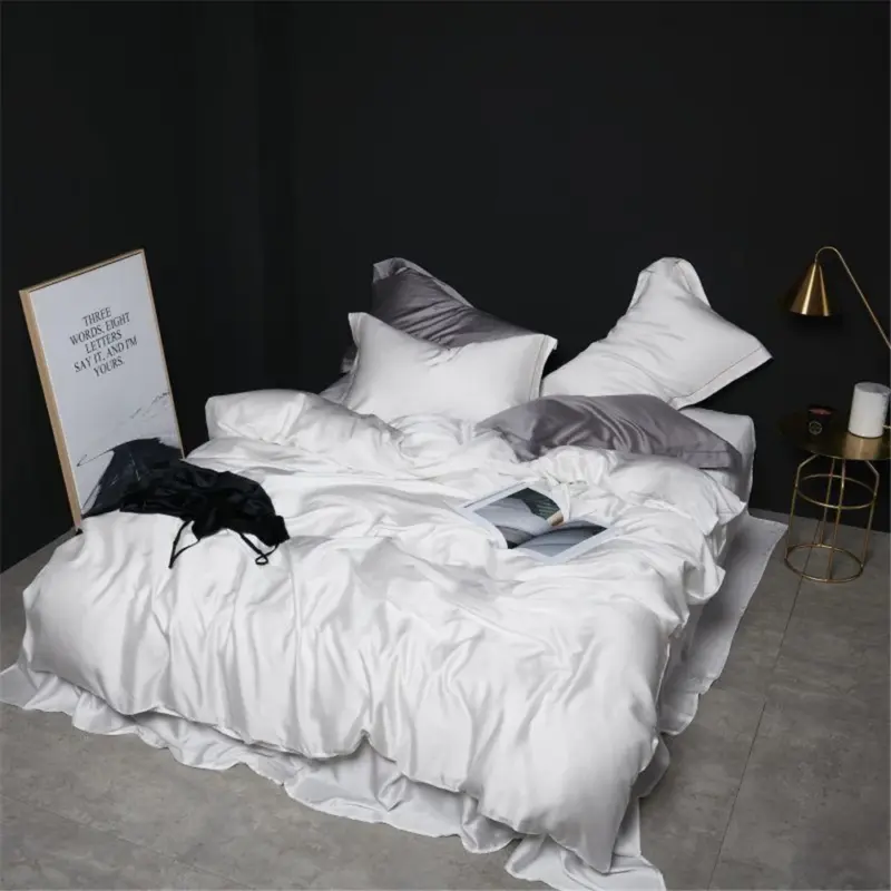100% Pure Silk Bedding Set - Queen King Luxury Cooling Duvet Cover Set for Comfortable Sleep - Image 6