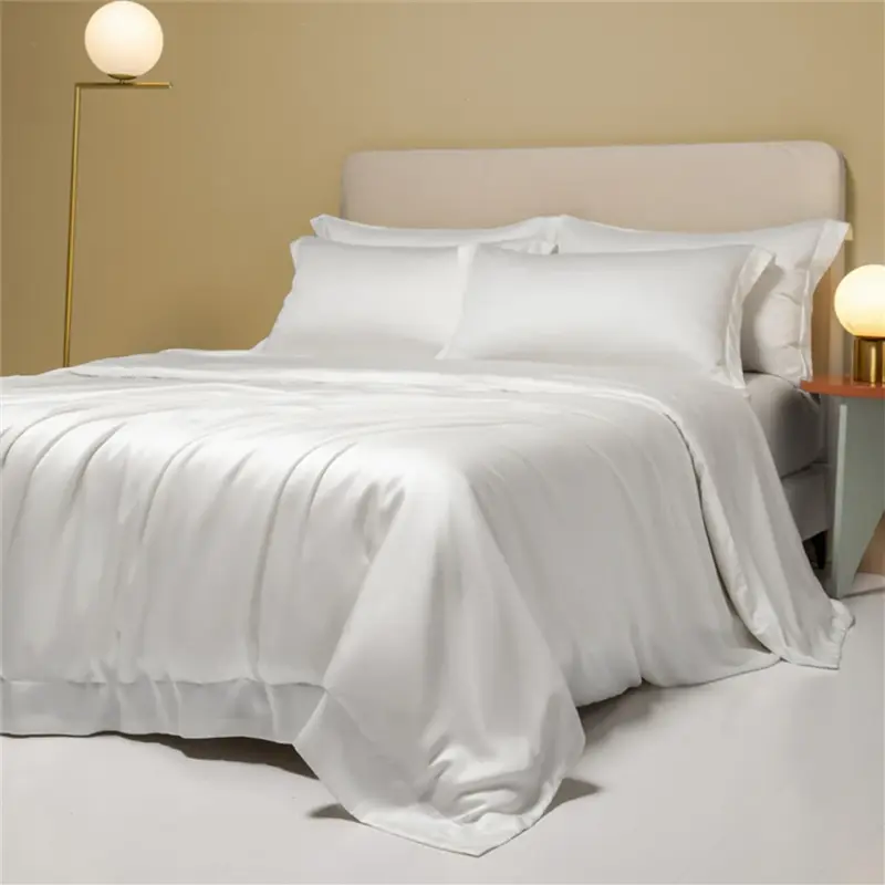 100% Pure Silk Bedding Set - Queen/King Dark Gray Luxury Bedding for Healthy Sleep - Image 14