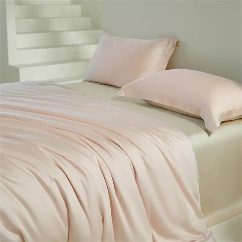 100% Mulberry Silk Bedding Set - Luxury 4-Piece Queen King Size Cooling Duvet Cover for Healthy Skin - Image 7